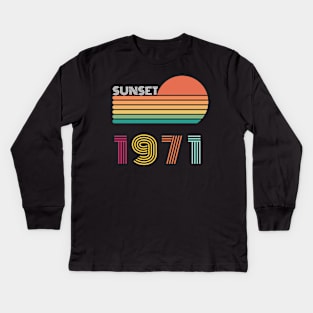 Sunset Retro Vintage 1971 Kids Long Sleeve T-Shirt